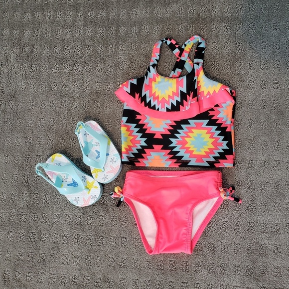 Cat & Jack Other - Toddler swimsuit and flip flops Cat & Jack Other - Toddler swimsuit and flip flops